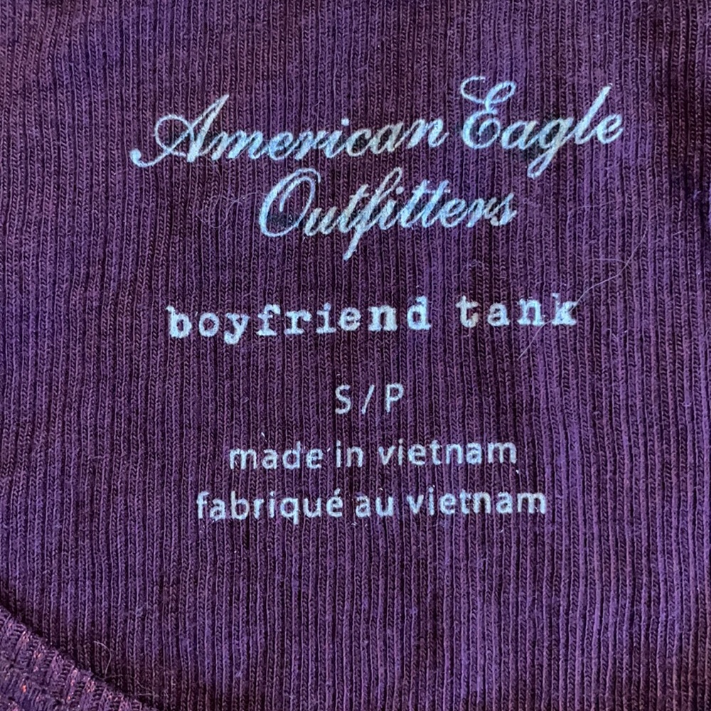 Sparkly Maroon Boyfriend Tank Top - Picture 3 of 3
